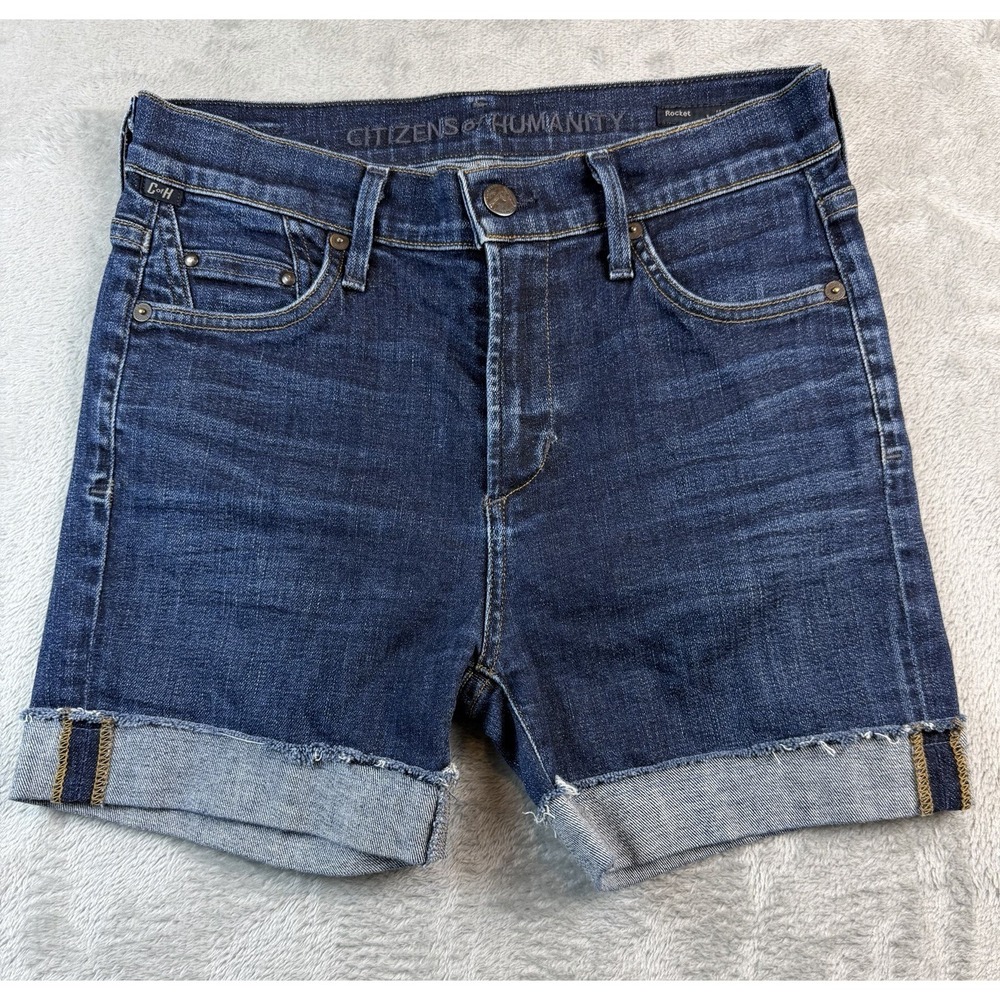 Citizens Of Humanity Shorts Women's Size 26‎ Rocket High Rise Dark Wash Denium